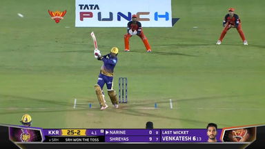 M25: SRH vs KKR – Sunil Narine Six