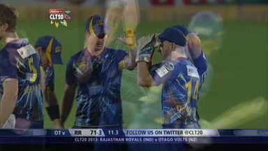 M18: RR vs OT –  Shane Watson c de Boorder b Neesham