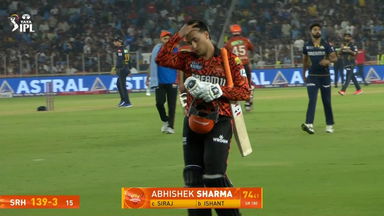 IPL 2025 M51: GT vs SRH - Abhishek Sharma Wicket