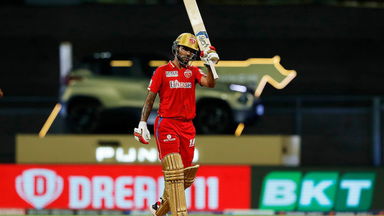 In 200th match, Dhawan roars loud with  88* (59)