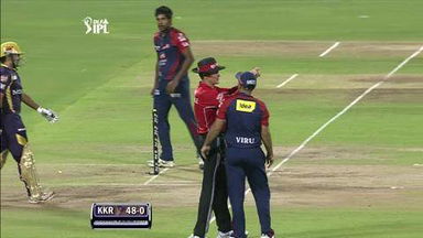 Match 73 KKR vs DD – Gambhir's Wicket