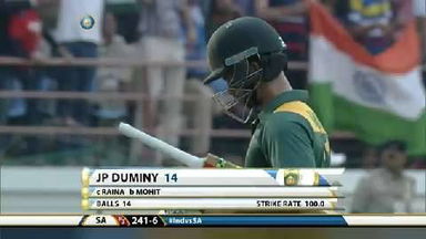 3RD ODI: IND vs SA – JP Duminy Wicket