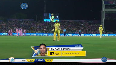 M25: RR vs CSK – Ambati Rayudu Wicket