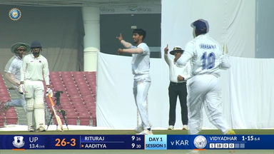 Ranji Trophy 2024/25, Uttar Pradesh vs Karnataka, Day 1: Match Highlights