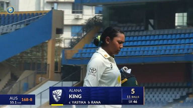 IND-W vs AUS-W 2023-24, 1st Test: Alana King Wicket