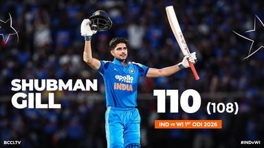 Captain Shubman Gill leads the chase with sublime 110(108)