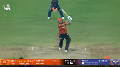 IPL 2025 M07: SRH vs LSG - Pat Cummins Six