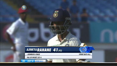 IND vs WI 2018, 1st Test Day 1: Ajinkya Rahane Wicket