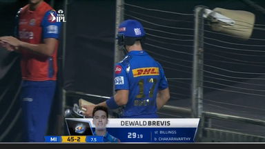 M14: KKR vs MI – Dewald Brevis Wicket