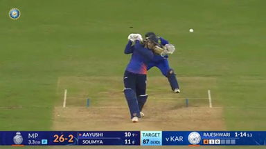 Senior Women's T20 Trophy 2025, Madhya Pradesh vs Karnataka: Aayushi Shukla's vital knock of 37(23)