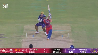 IPL 2026 M38: LSG vs KKR - Ayush Badoni Six
