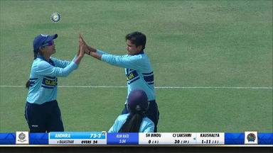 K P Choudhary's impressive 3/26 vs Andhra
