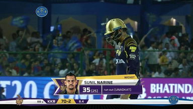 M15: RR vs KKR – Sunil Narine Wicket