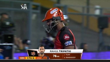 M65: MI vs SRH – Rahul Tripathi Wicket