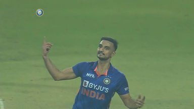 Harshal Patel outfoxes Roston Chase