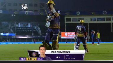M19: KKR vs DC – Pat Cummins Wicket