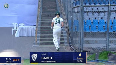 IND-W vs AUS-W 2023-24, 1st Test: Kim Garth Wicket