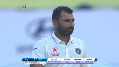 India VS NZ 2016, 2nd Test day 4: Trent Boult Wicket