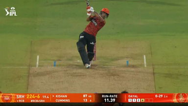 IPL 2025 M65: RCB vs SRH - Ishan Kishan Six