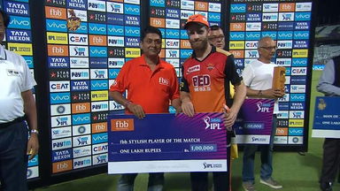 M010: KKR vs SRH – fbb Stylish player of the match – Kane Williamson