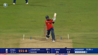 IND vs ENG 2025, 4th T20I: Adil Rashid Six