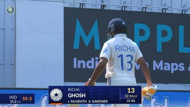 IND-W vs AUS-W 2023-24, 1st Test: Richa Ghosh Wicket