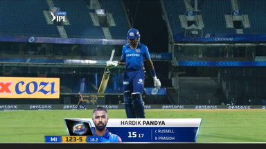 M05: KKR vs MI – Hardik Pandya Wicket