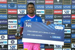 M43: RR vs RCB  – Unacademy Lets Crack It Sixes of the Match – Evin Lewis
