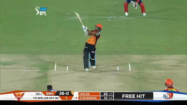 M36: SRH vs DD – Shikhar Dhawan Six