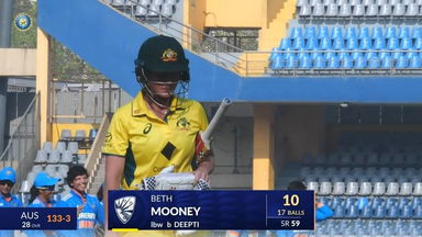 IND-W vs AUS-W 2023-24, 2nd ODI: Beth Mooney Wicket