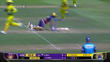 Gill survives DRS but succumbs to Rayudu’s direct hit