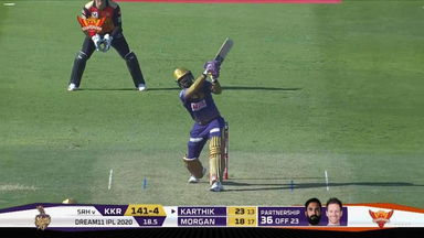 M35: SRH vs KKR – Dinesh Karthik Six