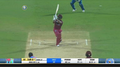IND vs WI 2019, 2nd ODI: Nicholas Pooran Six