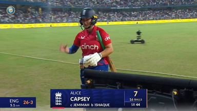 IND-W vs ENG-W 2023, 3RD T20I: Alice Capsey Wicket