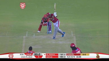 M28: KXIP vs RCB – KL Rahul Six
