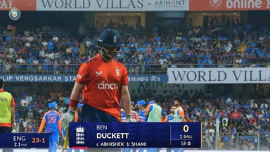 IND vs ENG 2025, 5th T20I: Ben Duckett Wicket