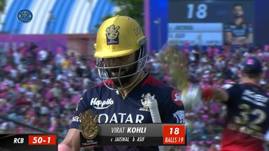 M60: RR vs RCB –  Virat Kohli  Wicket