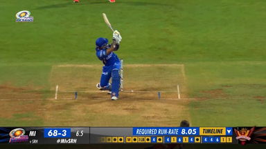 M55: MI vs SRH  – Suryakumar Yadav Six
