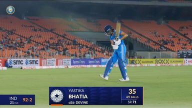 IND-W vs NZ-W 2024, 3rd ODI: Yastika Bhatia Wicket