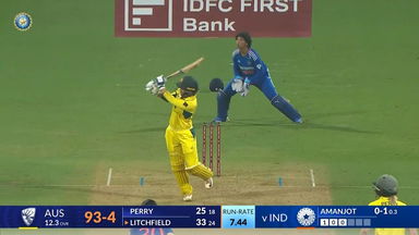 IND-W vs AUS-W 2023-24, 1st T20I: Phoebe Litchfield Six
