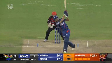 M58: SRH vs LSG –  Prerak Mankad  Six