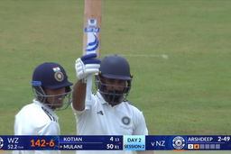 Duleep Trophy 2026 QF2, NZ vs WZ: Shams Mulani's fighting knock of 52(94)