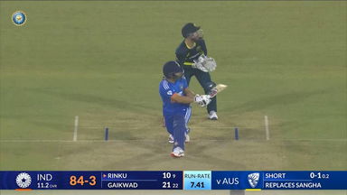 IND vs AUS 2023-24, 4TH T20I: Rinku Singh Six
