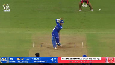 IPL 2025 Q2: PBKS vs MI - Tilak Varma Six