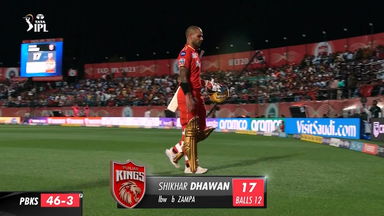 M66: PBKS vs RR – Shikhar Dhawan Wicket