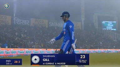 IND vs AFG 2024, 1ST T20I: Shubman Gill Wicket