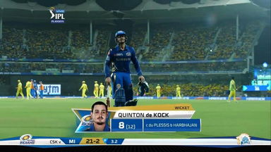 Q1: MI vs CSK – Quinton de Kock Wicket