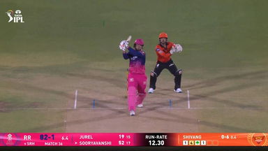 IPL 2026 M36: RR vs SRH - Vaibhav Sooryavanshi Six