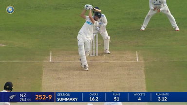 IND vs NZ 2024, 2nd Test: Mitchell Santner Six