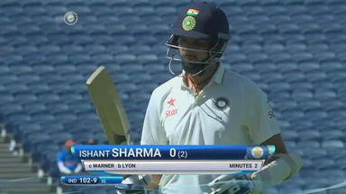 IND vs AUS 2017 - 1st Test Day 3 : Ishant Sharma Wicket